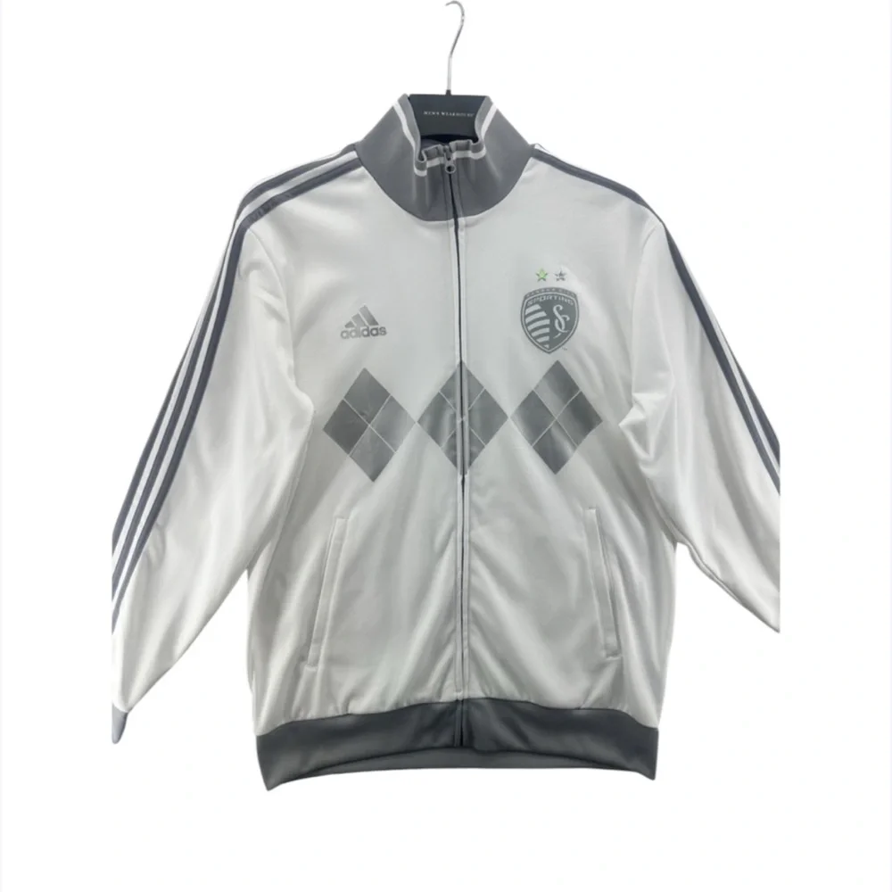 Adidas MLS Kansas City Navy Jacket Full‎ Zip FI1428 Size LARGE $85 MSR